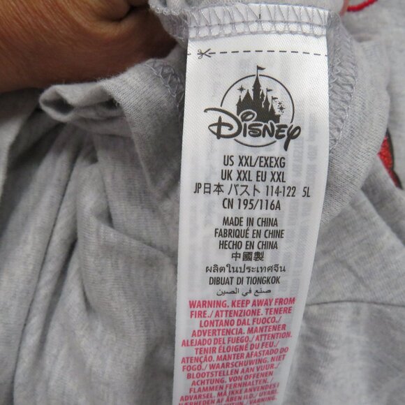 Disney Minnie Mouse T Shirt Womens Size XXL Long Sleeve Gray Red New - Picture 5 of 9